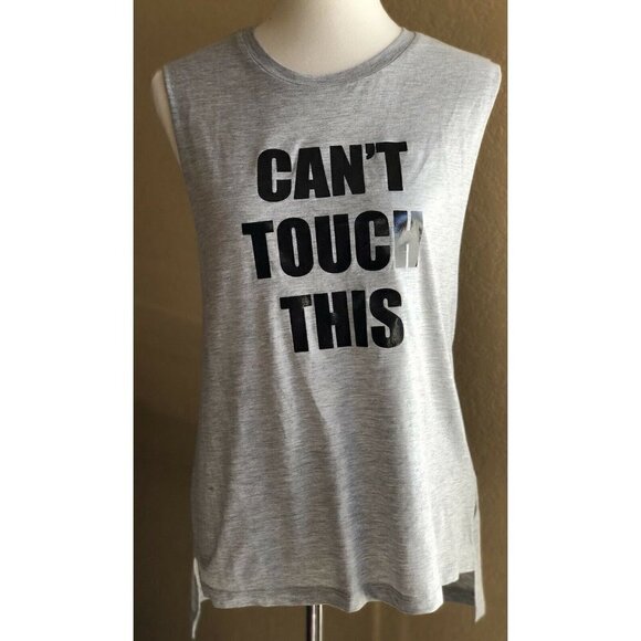 Stylestalker Women's Can’t Touch This Muscle Tee Size M Light Heather Grey - Picture 6 of 6